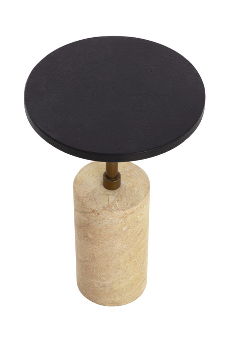Modern European furniture - Black Pitted Concrete Indoor/Outdoor End Table - www.oroa.com