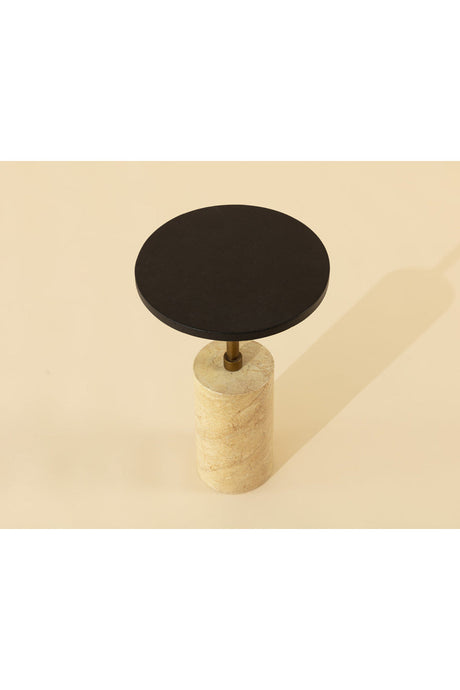 Modern European furniture - Black Pitted Concrete Indoor/Outdoor End Table - www.oroa.com