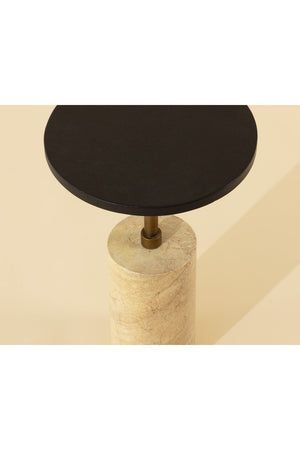   Modern European furniture - Black Pitted Concrete Indoor/Outdoor End Table - www.oroa.com | Oroa.com