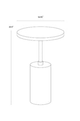 Modern European furniture - Black Pitted Concrete Indoor/Outdoor End Table - www.oroa.com