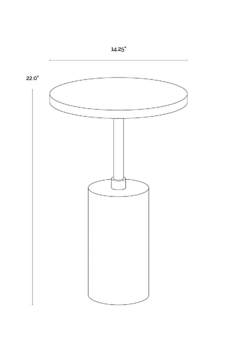 Modern European furniture - Black Pitted Concrete Indoor/Outdoor End Table - www.oroa.com