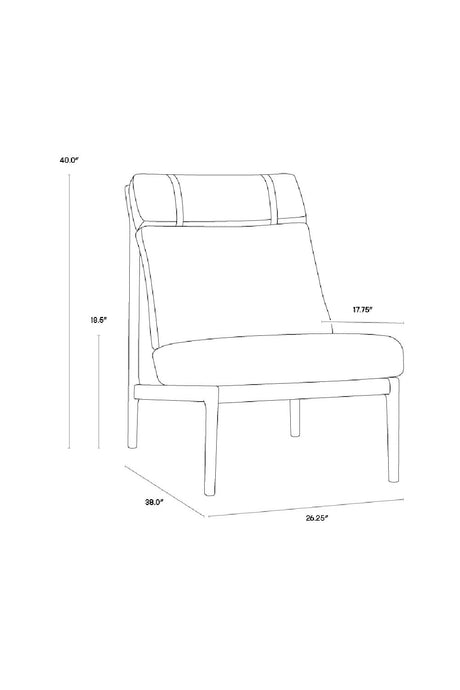 Modern European furniture - Gray Boucle Lounge Chair - www.oroa.com
