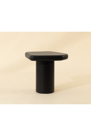 Black Organic-Shaped Indoor/Outdoor End Table | Splendido Detti | Oroa.com