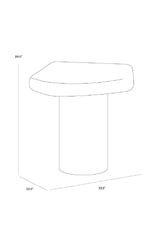 Modern European furniture - Black Organic-Shaped Indoor/Outdoor End Table - www.oroa.com
