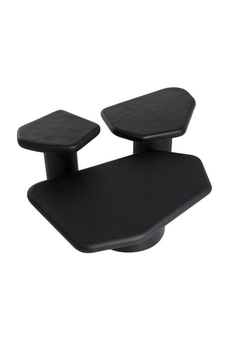 Modern European furniture - Black Organic-Shaped Indoor/Outdoor End Table - www.oroa.com