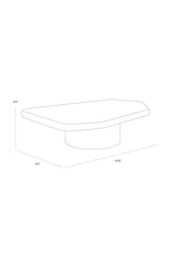 Modern European furniture - Black Concrete Indoor/Outdoor Coffee Table - www.oroa.com