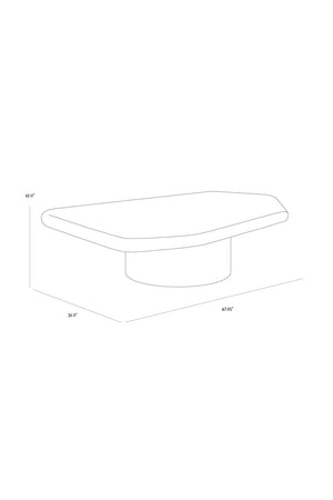 Modern European furniture - Black Concrete Indoor/Outdoor Coffee Table - www.oroa.com