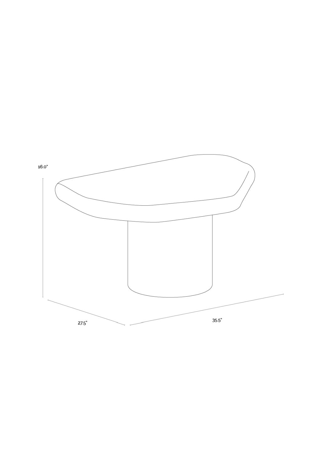 Modern European furniture - Black Concrete Indoor/Outdoor Coffee Table - www.oroa.com