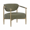 Modern European furniture - Gold-Framed Leather Lounge Chair - www.oroa.com