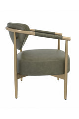Modern European furniture - Gold-Framed Leather Lounge Chair - www.oroa.com