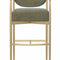 Modern European furniture - Gold Framed Leather-Look Bar Stool - www.oroa.com
