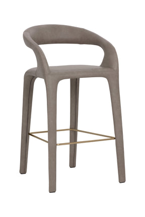 Open-Back Leather Bar Stool by Splendido Atika Barstool