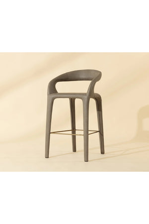 Open-Back Leather Bar Stool | Splendido Atika | Oroa.com