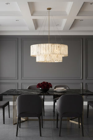 2-Tier Alabaster Chandelier | Splendido Apsara | Oroa.com