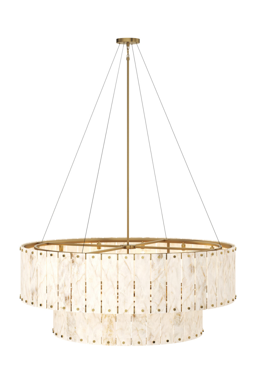 2-Tier Alabaster Chandelier | Splendido Apsara | Oroa.com