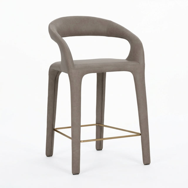 Sleek Upholstered Counter Stool by Splendido Atika, alternate view 3