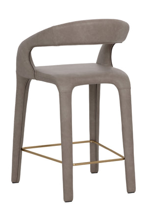Modern European furniture - Sleek Upholstered Counter Stool - www.oroa.com