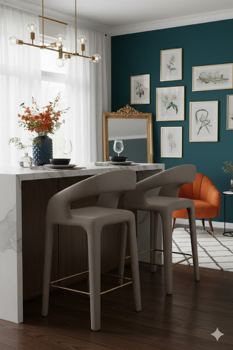 Sleek Upholstered Counter Stool | Splendido Atika | Oroa.com