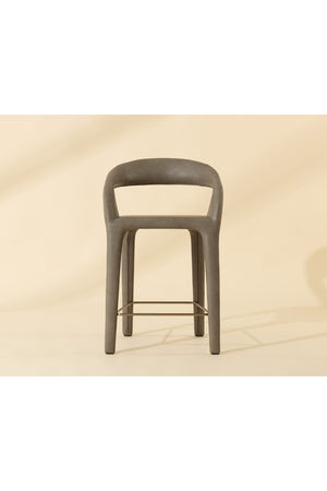 Modern European furniture - Sleek Upholstered Counter Stool - www.oroa.com