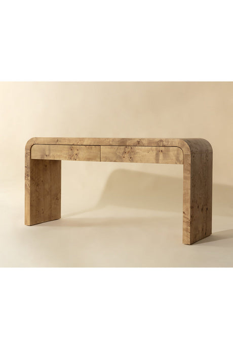 Modern European furniture - Burl Veneer Console Table - www.oroa.com