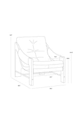 Modern European furniture - Reclined Leather Lounge Chair - www.oroa.com