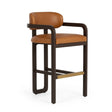 Brown Leather Bar Stool by Splendido Madrone Barstool