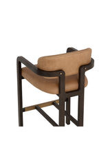 Modern European furniture - Brown Leather Bar Stool - www.oroa.com
