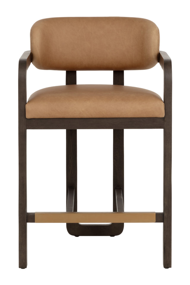 Brown Oak Framed Counter Stool | Splendido Madrone | Oroa.com