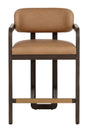 Modern European furniture - Brown Oak Framed Counter Stool - www.oroa.com