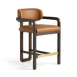 Brown Oak Framed Counter Stool by Splendido Madrone, alternate view 3
