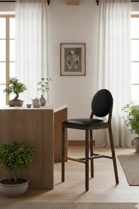 Brown Nubuck Leather Bar Stool | Splendido Argus | Oroa.com