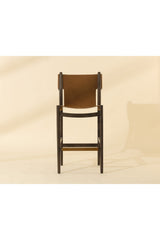 Modern European furniture - Brown Nubuck Leather Bar Stool - www.oroa.com