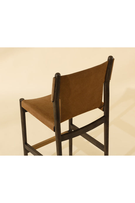 Modern European furniture - Brown Nubuck Leather Bar Stool - www.oroa.com