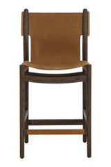 Modern European furniture - Brown Nubuck Leather Counter Stool - www.oroa.com