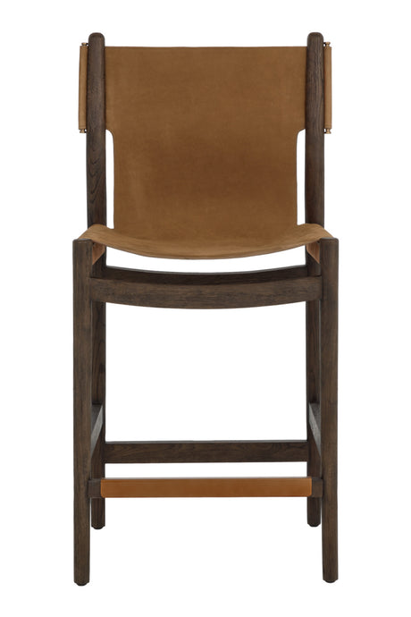 Brown Nubuck Leather Counter Stool | Splendido Argus | Oroa.com