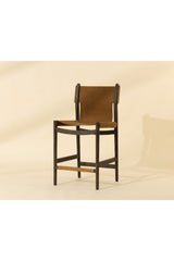 Modern European furniture - Brown Nubuck Leather Counter Stool - www.oroa.com