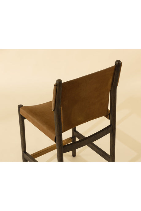 Modern European furniture - Brown Nubuck Leather Counter Stool - www.oroa.com