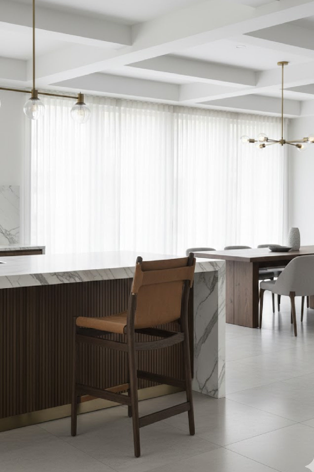 Brown Nubuck Leather Counter Stool | Splendido Argus | Oroa.com