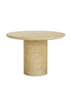 Modern European furniture - Round Indoor/Outdoor Marble Effect Dining Table - www.oroa.com