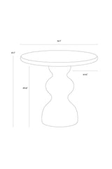 Modern European furniture - Marble-Look Indoor/Outdoor Concrete Bistro Table - www.oroa.com