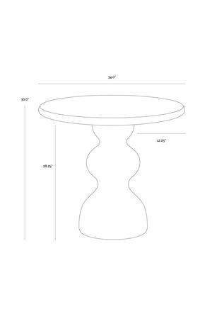 Modern European furniture - Marble-Look Indoor/Outdoor Concrete Bistro Table - www.oroa.com