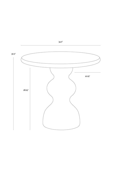 Modern European furniture - Marble-Look Indoor/Outdoor Concrete Bistro Table - www.oroa.com