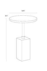 Modern European furniture - Marble-Look Indoor/Outdoor End Table - www.oroa.com