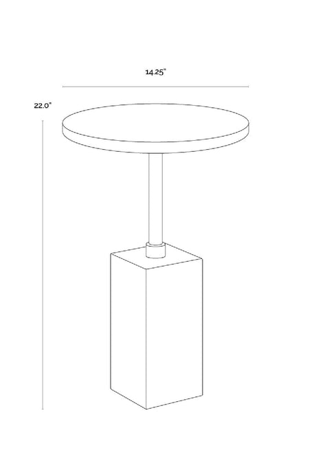 Modern European furniture - Marble-Look Indoor/Outdoor End Table - www.oroa.com