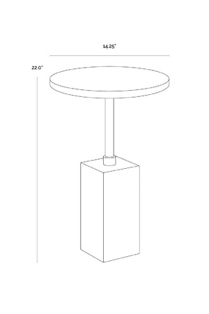   Modern European furniture - Marble-Look Indoor/Outdoor End Table - www.oroa.com | Oroa.com