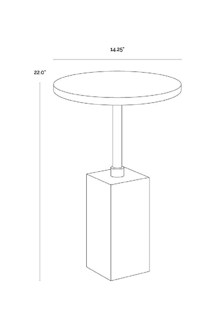 Modern European furniture - Marble-Look Indoor/Outdoor End Table - www.oroa.com