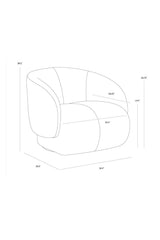 Modern European furniture - Boucle Swivel Lounge Chair - www.oroa.com
