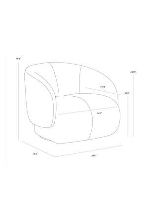Boucle Swivel Lounge Chair | Splendido Camie | Oroa.com