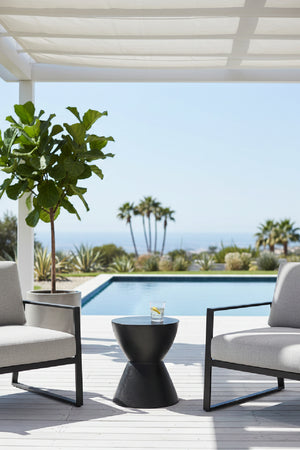 Modern European furniture - Hourglass Indoor/Outdoor End Table - www.oroa.com