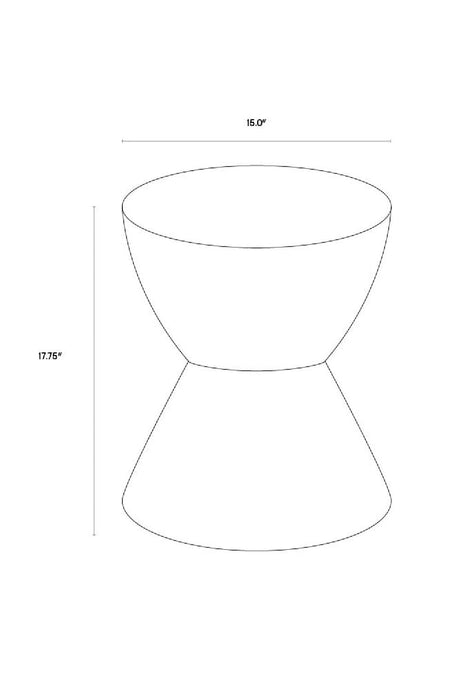 Modern European furniture - White Hourglass Indoor/Outdoor End Table - www.oroa.com